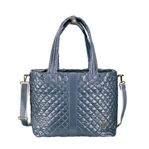 Oliver Thomas x Peloton kitchen sink tote bag silver blue Ice Queen